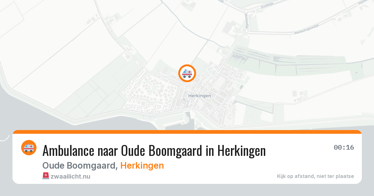 Ambulance naar Oude Boomgaard in Herkingen — 20 mrt 2026