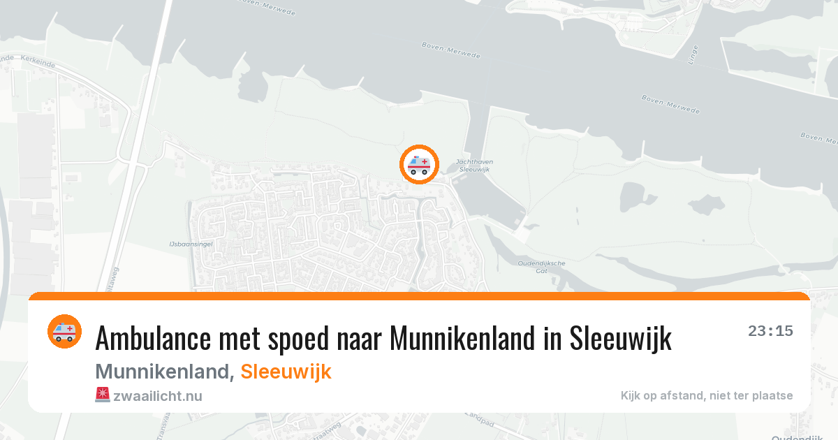 Ambulance met spoed naar Munnikenland in Sleeuwijk — 1 jun 2026