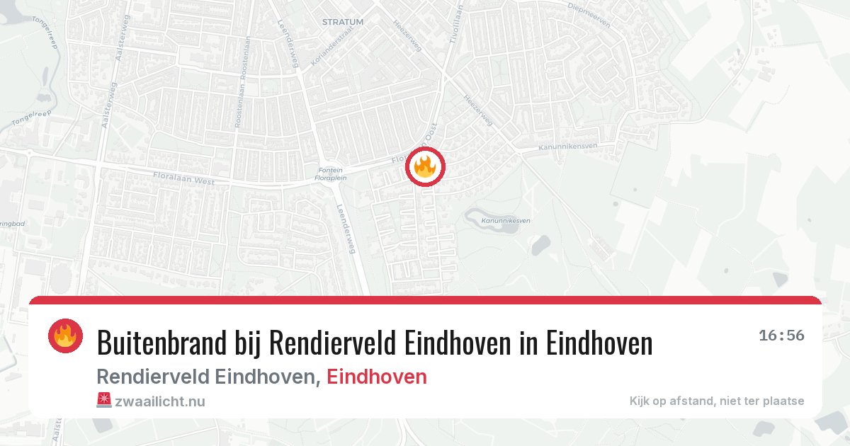 Buitenbrand bij Rendierveld Eindhoven in Eindhoven — 18 jul 2026