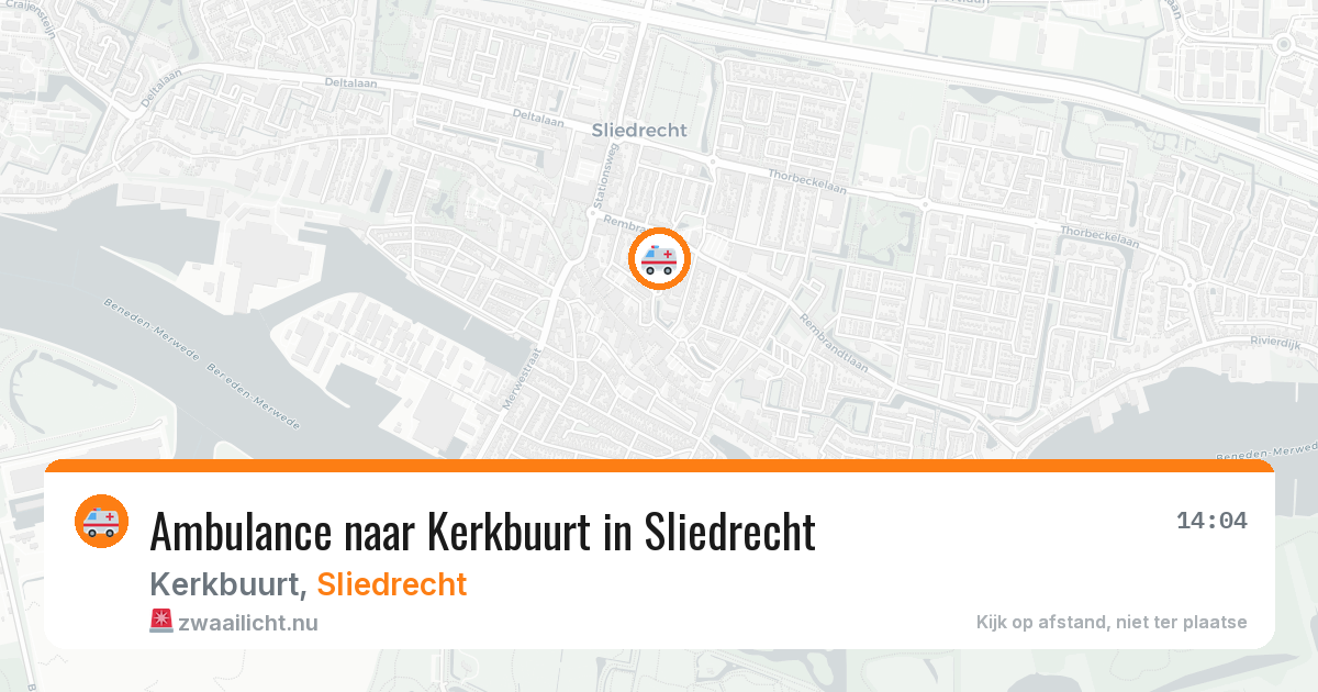 Ambulance naar Kerkbuurt in Sliedrecht — 27 apr 2026