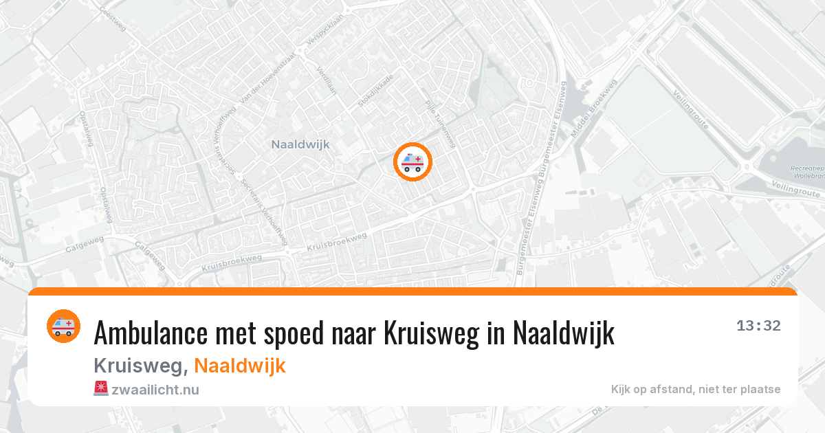 Ambulance met spoed naar Kruisweg in Naaldwijk — 21 jul 2026