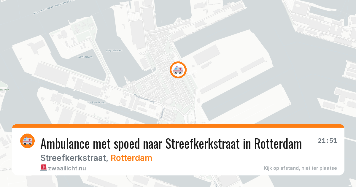 Ambulance met spoed naar Streefkerkstraat in Rotterdam — 9 jul 2026