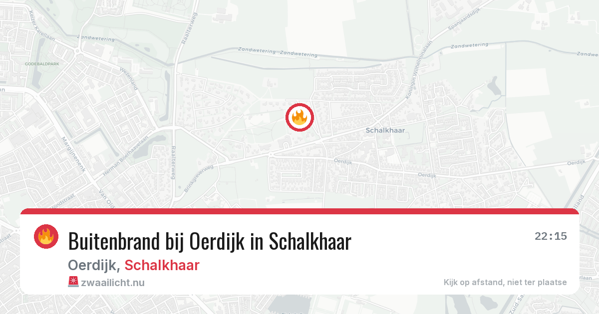 Buitenbrand bij Oerdijk in Schalkhaar — 8 apr 2026