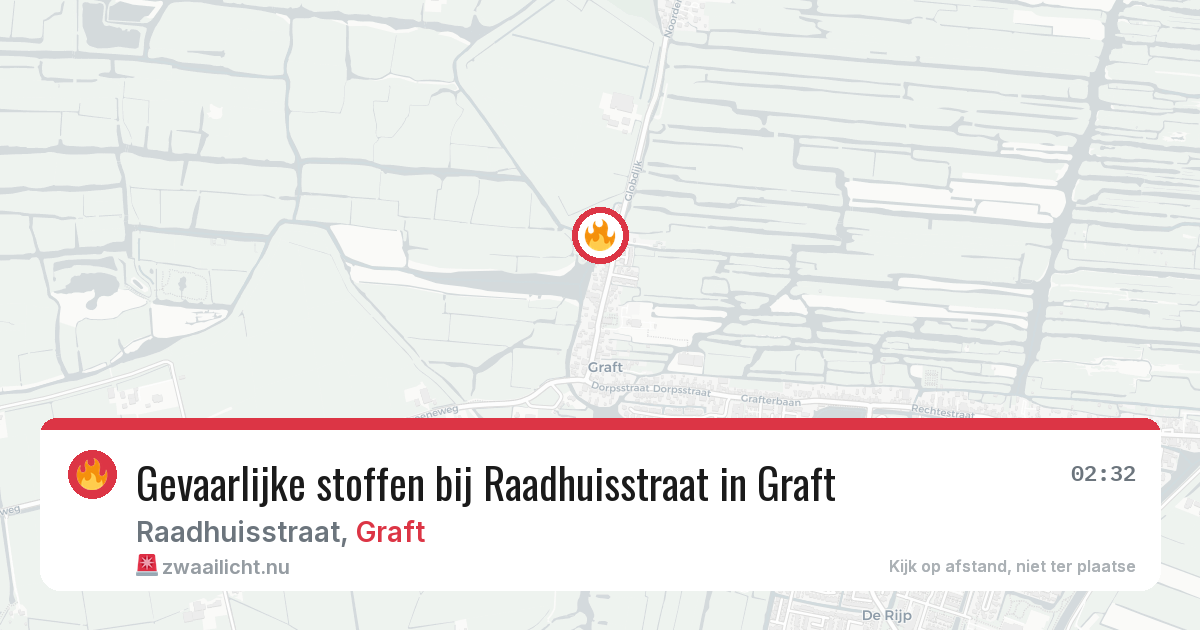 Gevaarlijke stoffen bij Raadhuisstraat in Graft — 21 mei 2026