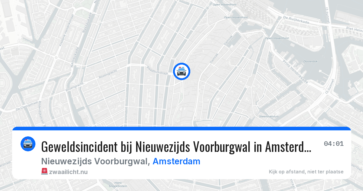 Geweldsincident bij Nieuwezijds Voorburgwal in Amsterdam — 18 jul 2026