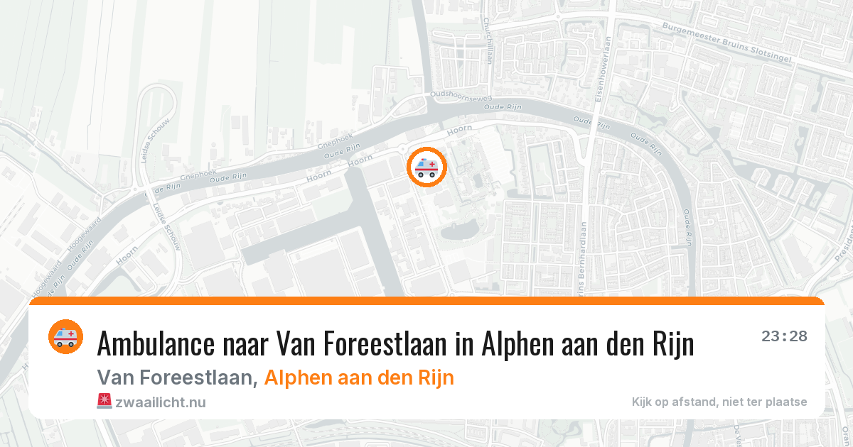 Ambulance naar Van Foreestlaan in Alphen aan den Rijn — 18 jul 2026