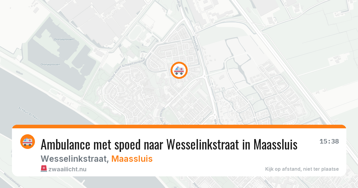 Ambulance met spoed naar Wesselinkstraat in Maassluis — 10 jul 2026