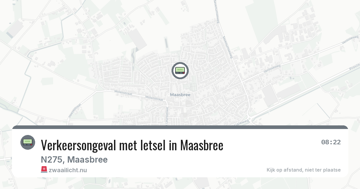 Verkeersongeval met letsel in Maasbree — 12 mrt 2026