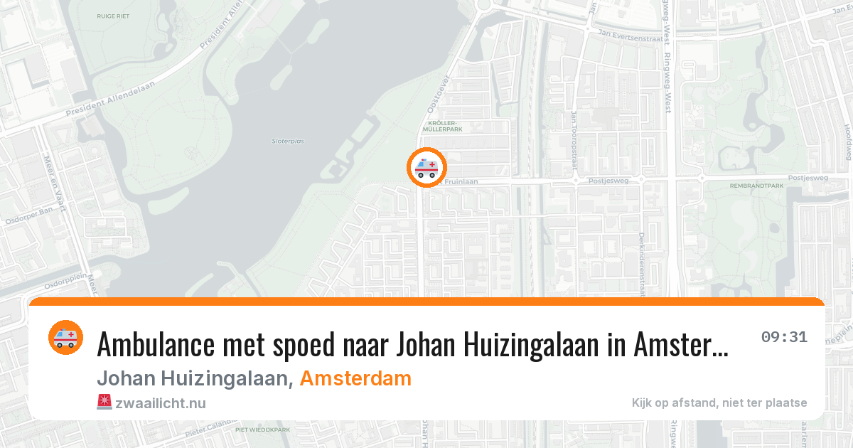 Ambulance met spoed naar Johan Huizingalaan in Amsterdam — 25 mrt 2026