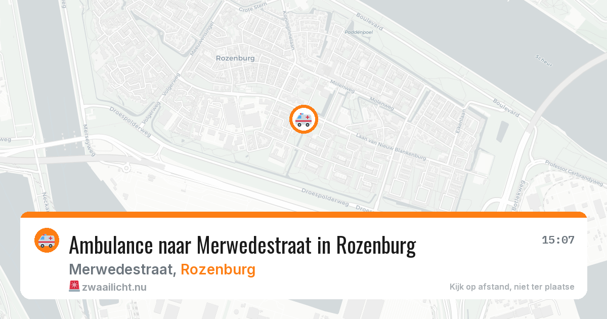 Ambulance naar Merwedestraat in Rozenburg — 28 apr 2026