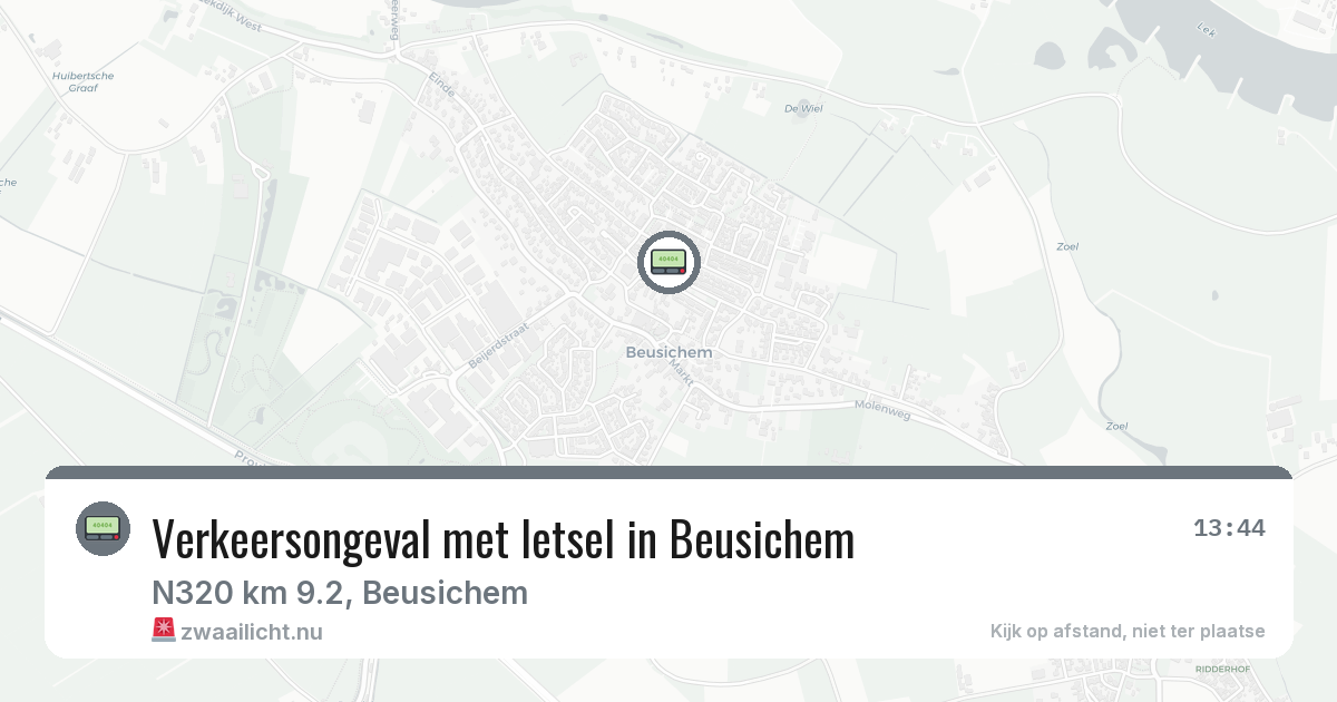 Verkeersongeval met letsel in Beusichem — 30 mei 2026