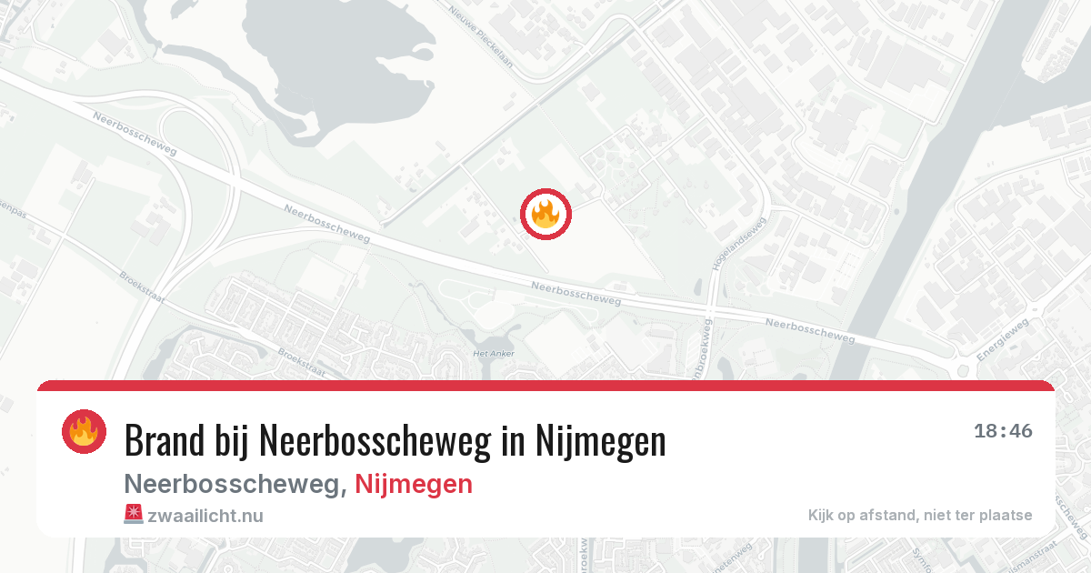Brand bij Neerbosscheweg in Nijmegen — 20 jul 2026