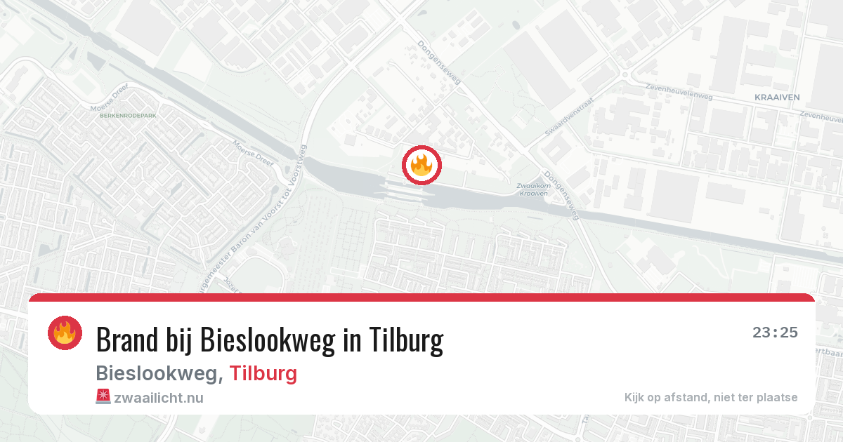 Brand bij Bieslookweg in Tilburg — 17 jul 2026
