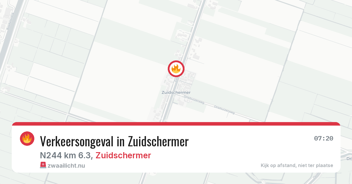 Verkeersongeval in Zuidschermer — 1 apr 2026