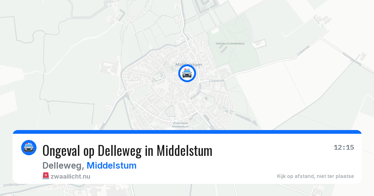Ongeval op Delleweg in Middelstum — 29 mei 2026