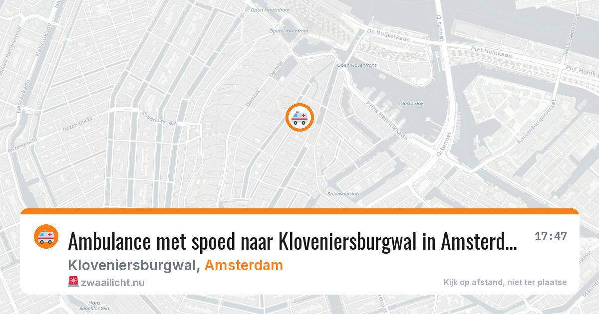 Ambulance met spoed naar Kloveniersburgwal in Amsterdam — 1 jun 2026