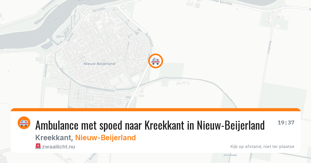 Ambulance met spoed naar Kreekkant in Nieuw-Beijerland — 15 jul 2026