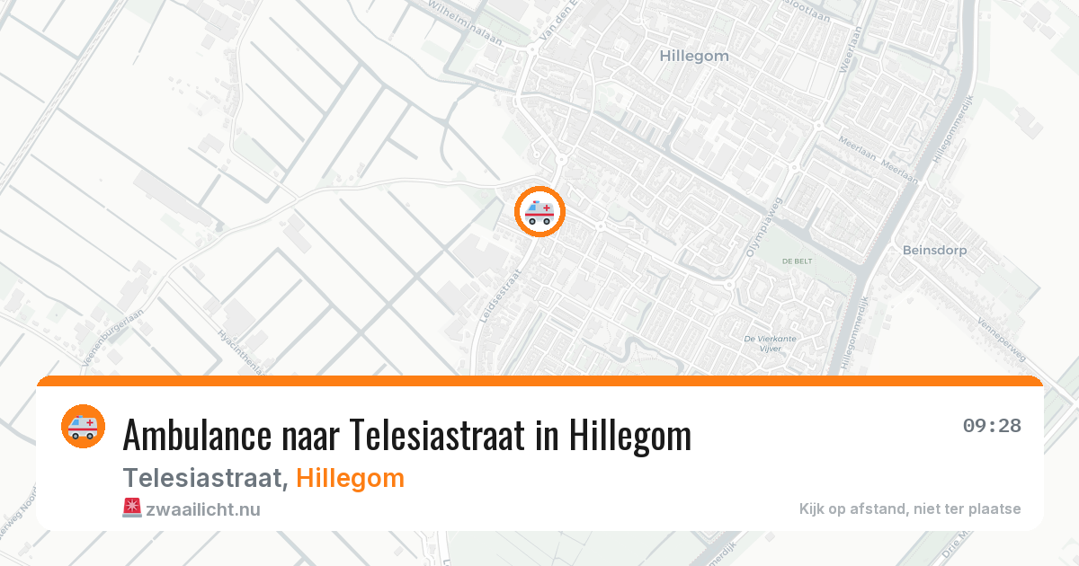 Ambulance naar Telesiastraat in Hillegom — 26 jul 2026