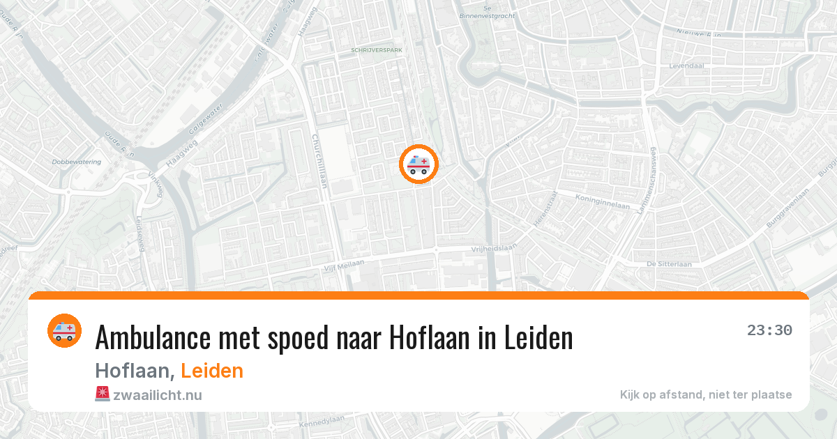 Ambulance met spoed naar Hoflaan in Leiden — 24 jul 2026