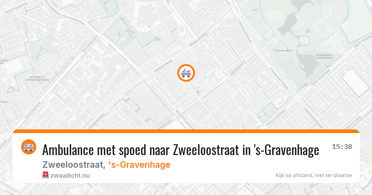 Ambulance met spoed naar Zweeloostraat in 's-Gravenhage — 18 mrt 2026