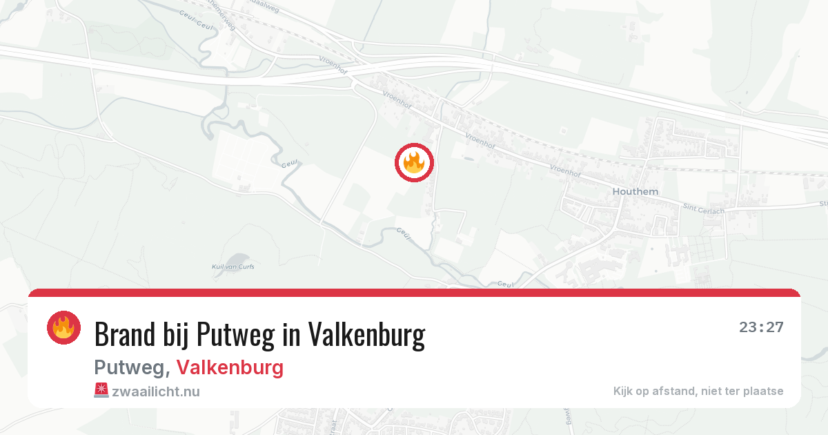 Brand bij Putweg in Valkenburg — 27 apr 2026