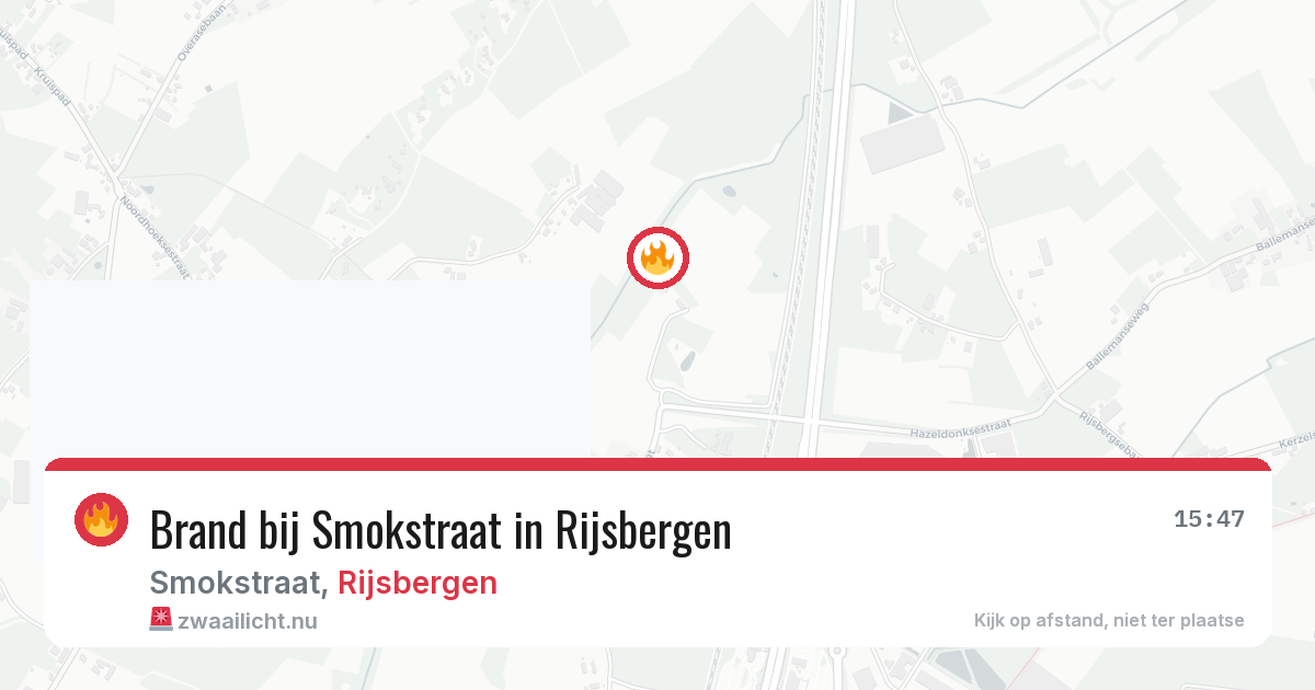Brand bij Smokstraat in Rijsbergen — 10 jul 2026