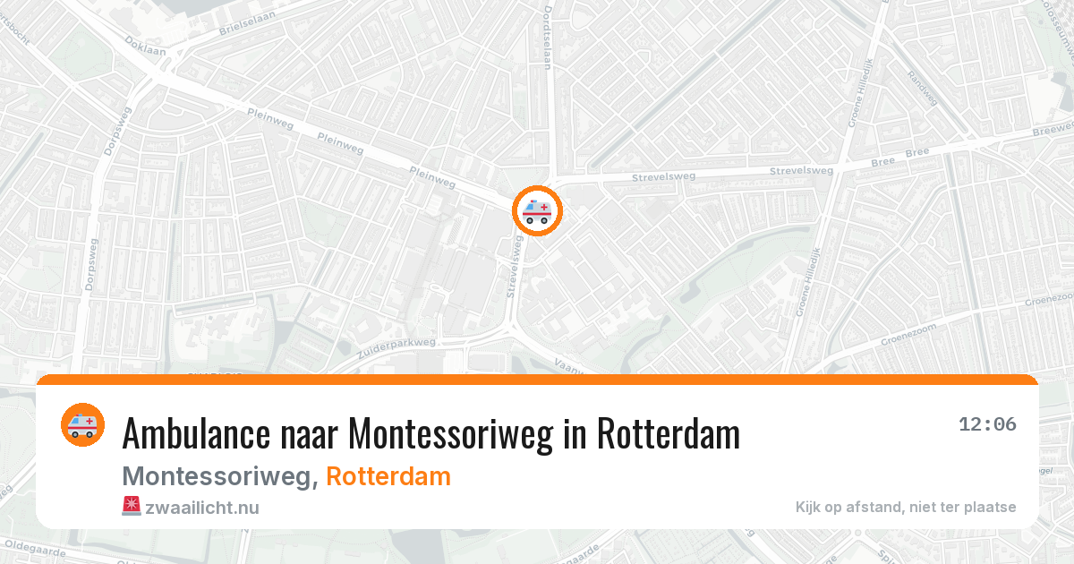 Ambulance naar Montessoriweg in Rotterdam — 12 jul 2026