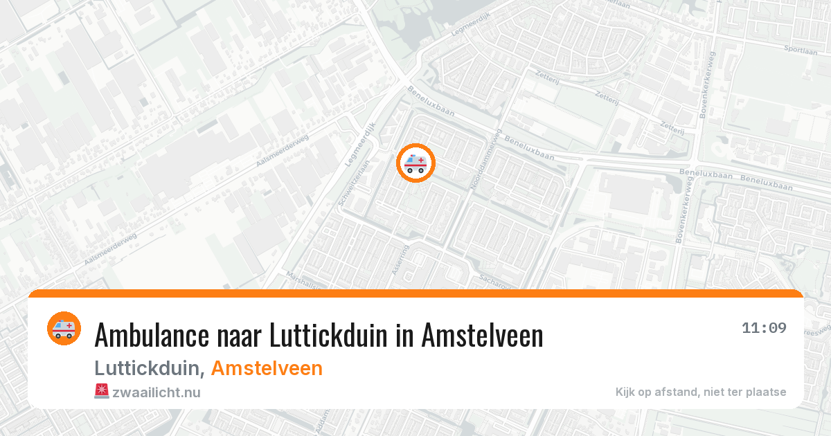 Ambulance naar Luttickduin in Amstelveen — 19 jul 2026