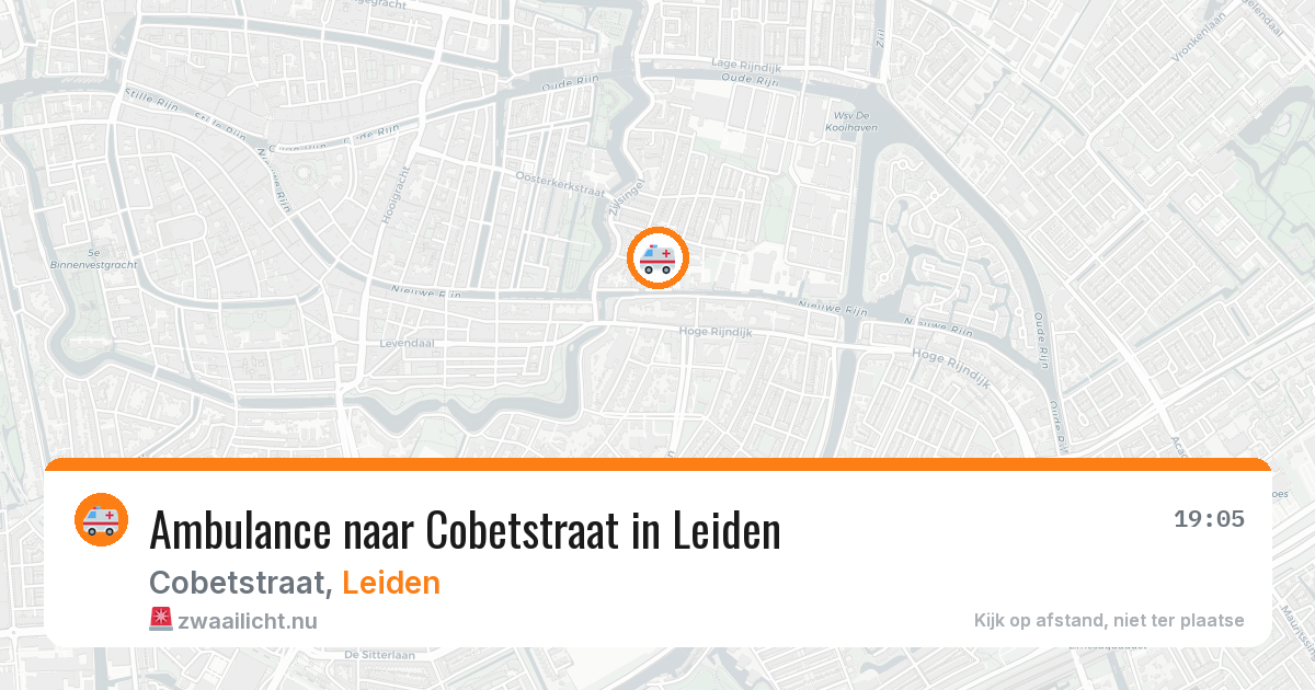 Ambulance naar Cobetstraat in Leiden — 12 jul 2026