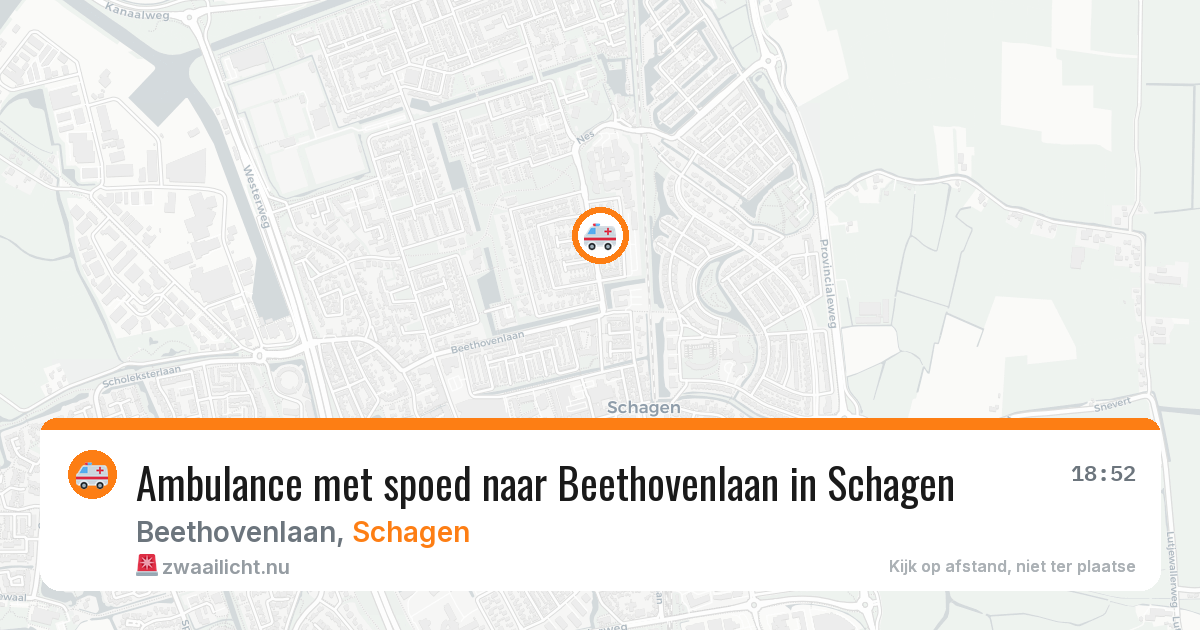 Ambulance met spoed naar Beethovenlaan in Schagen — 4 apr 2026