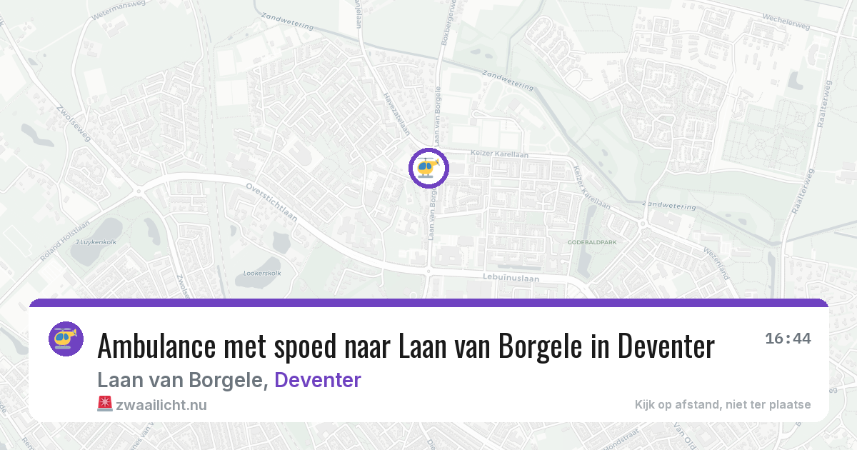Ambulance met spoed naar Laan van Borgele in Deventer — 9 jul 2026