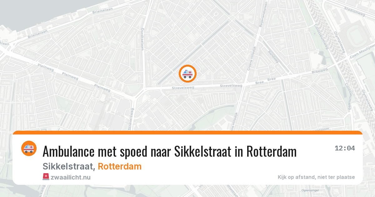 Ambulance met spoed naar Sikkelstraat in Rotterdam — 1 jun 2026