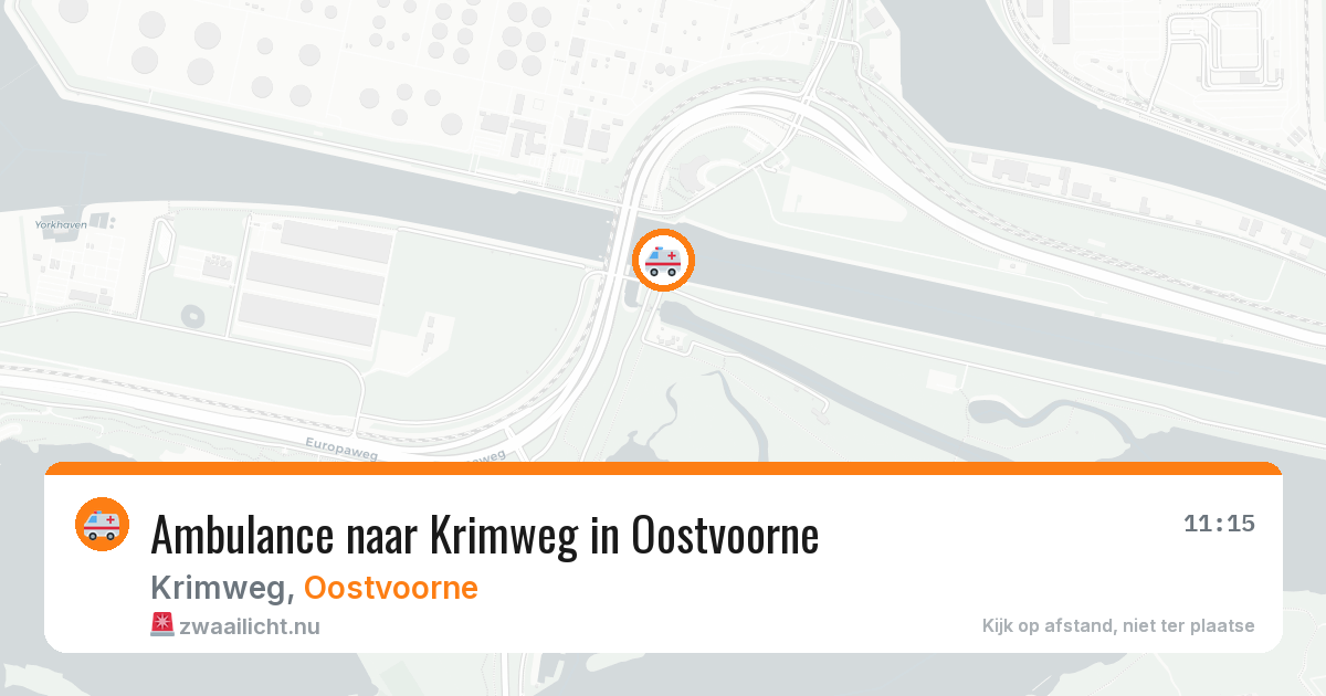 Ambulance naar Krimweg in Oostvoorne — 9 mei 2026