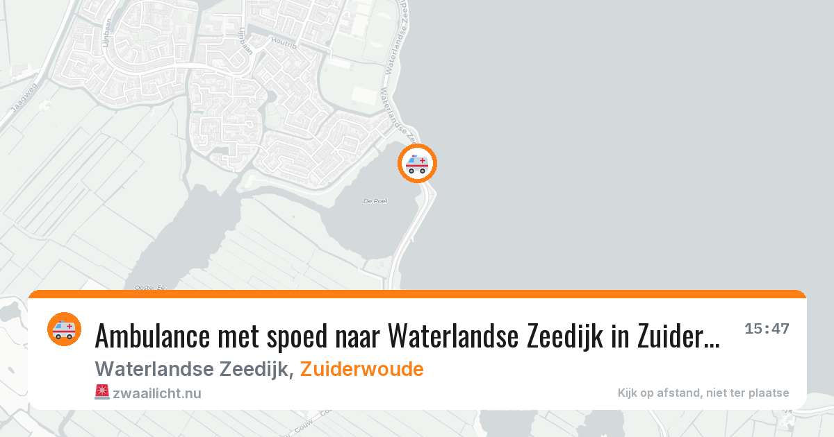 Ambulance met spoed naar Waterlandse Zeedijk in Zuiderwoude — 21 feb 2026