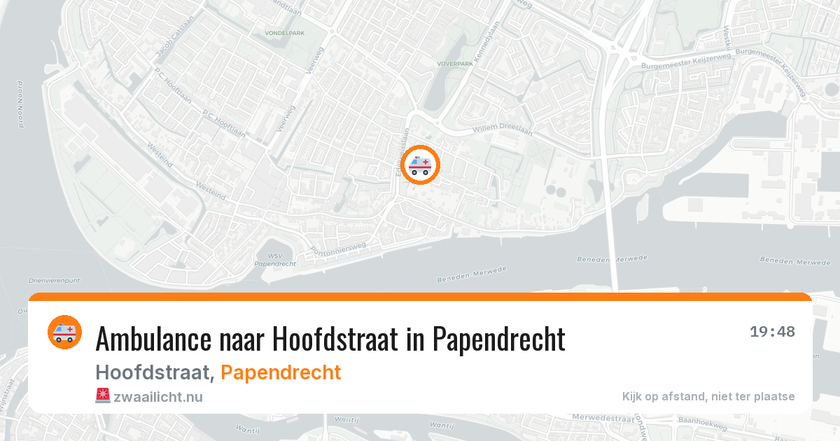 Ambulance naar Hoofdstraat in Papendrecht — 6 jun 2026
