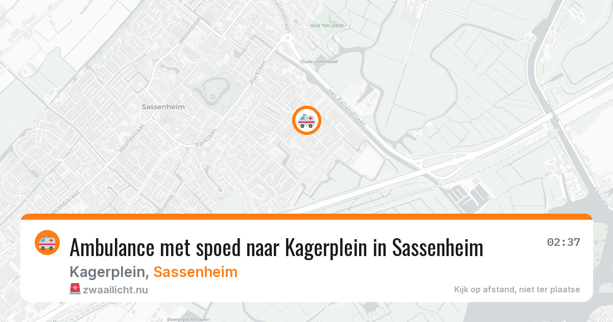 Ambulance met spoed naar Kagerplein in Sassenheim — 8 jul 2026