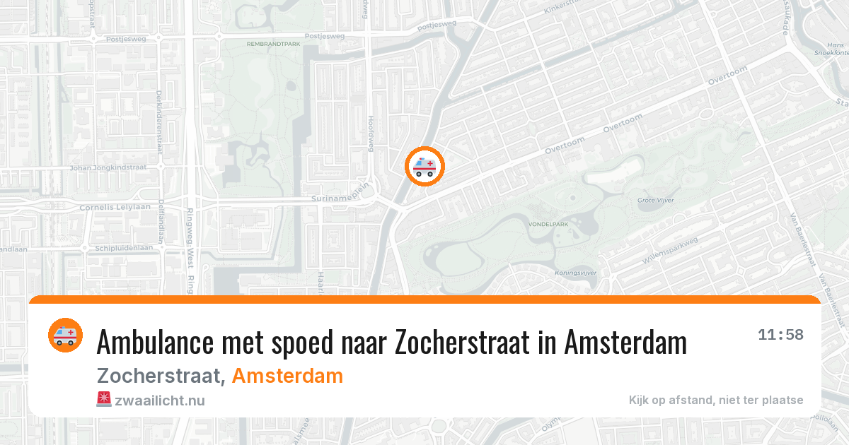 Ambulance met spoed naar Zocherstraat in Amsterdam — 3 apr 2026