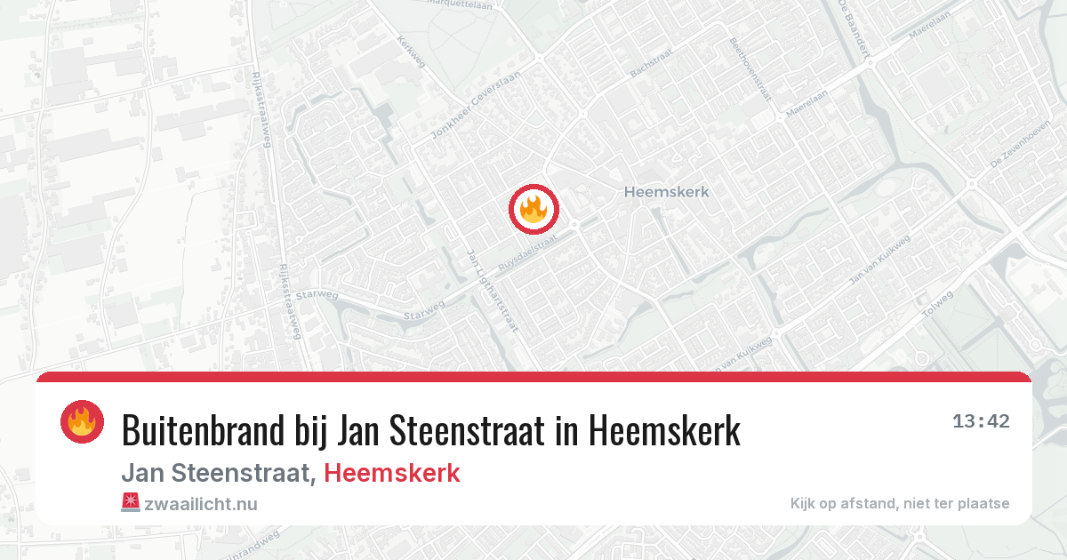 Buitenbrand bij Jan Steenstraat in Heemskerk — 30 apr 2026