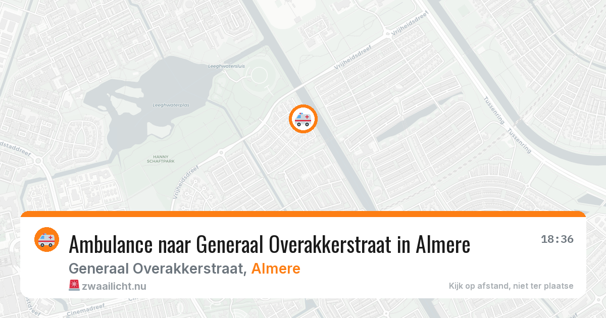 Ambulance naar Generaal Overakkerstraat in Almere — 23 jul 2026