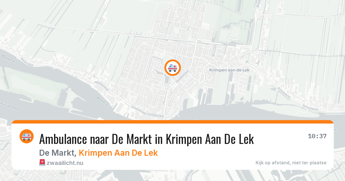 Ambulance naar De Markt in Krimpen Aan De Lek — 19 mei 2026