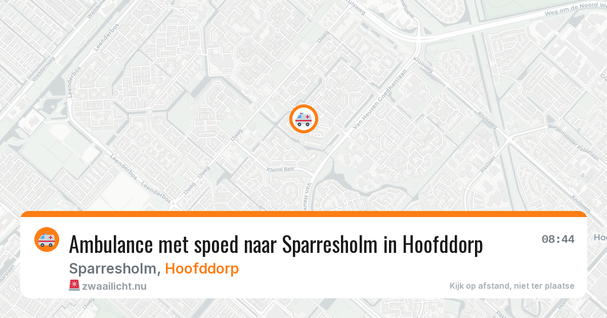 Ambulance met spoed naar Sparresholm in Hoofddorp — 17 jul 2026