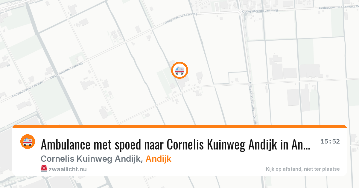 Ambulance met spoed naar Cornelis Kuinweg Andijk in Andijk — 19 mrt 2026