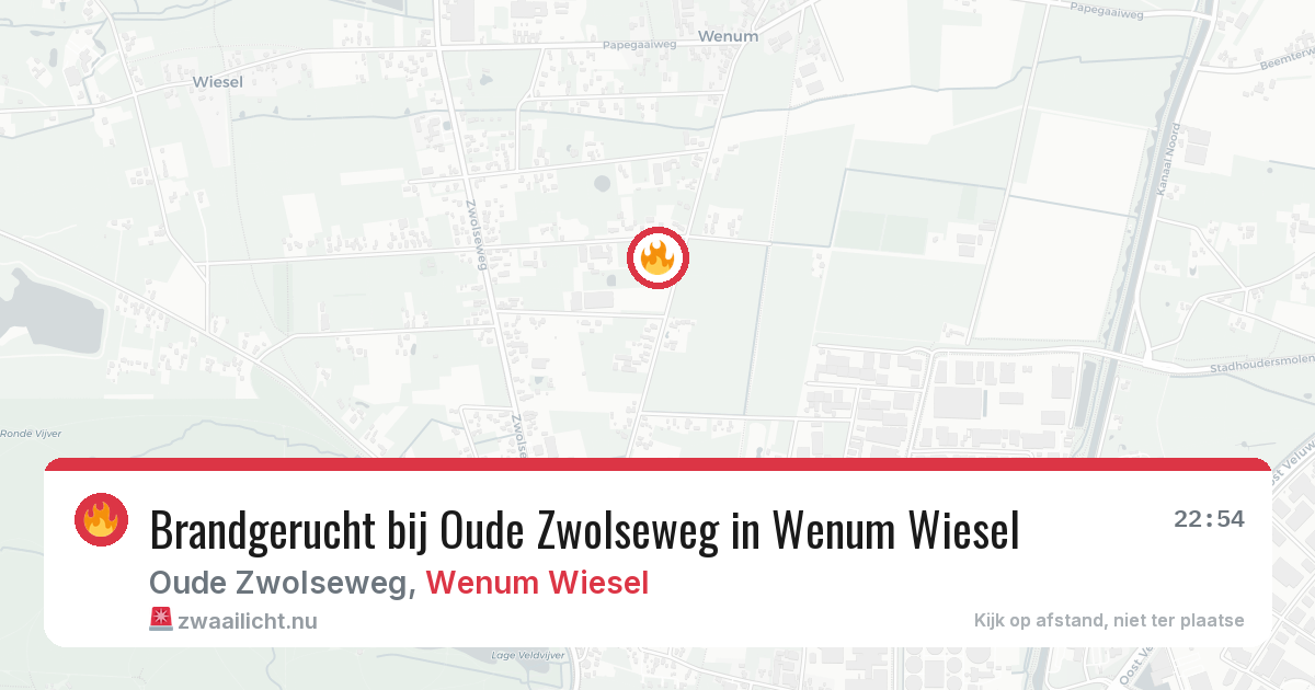 Brandgerucht bij Oude Zwolseweg in Wenum Wiesel — 6 jun 2026