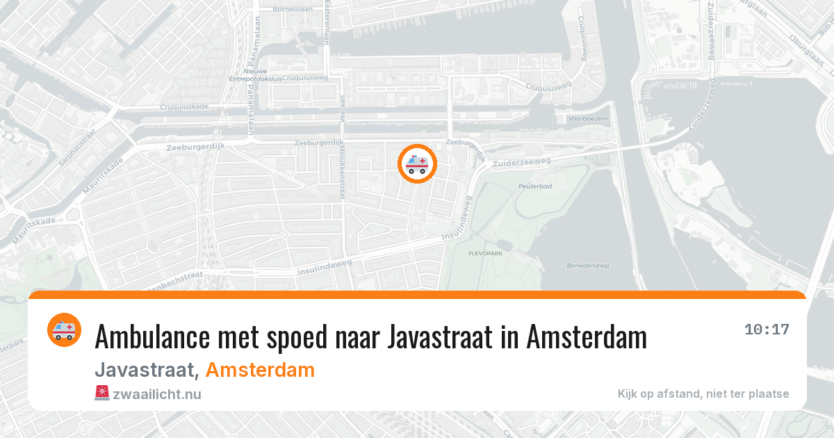 Ambulance met spoed naar Javastraat in Amsterdam — 25 mei 2026