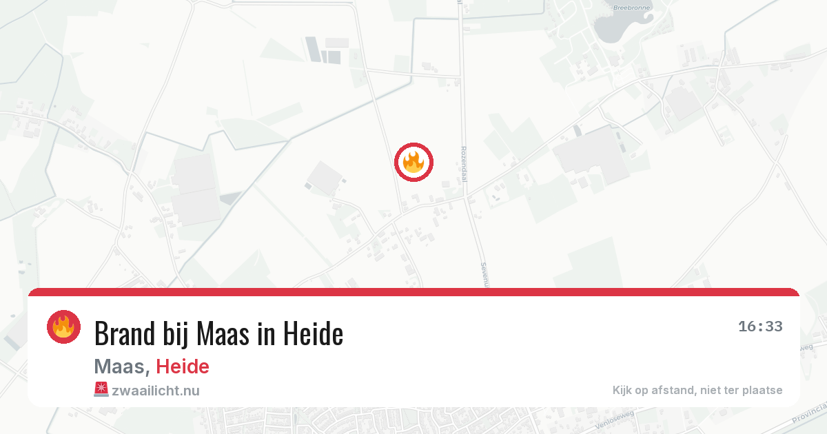 Brand bij Maas in Heide — 15 mei 2026