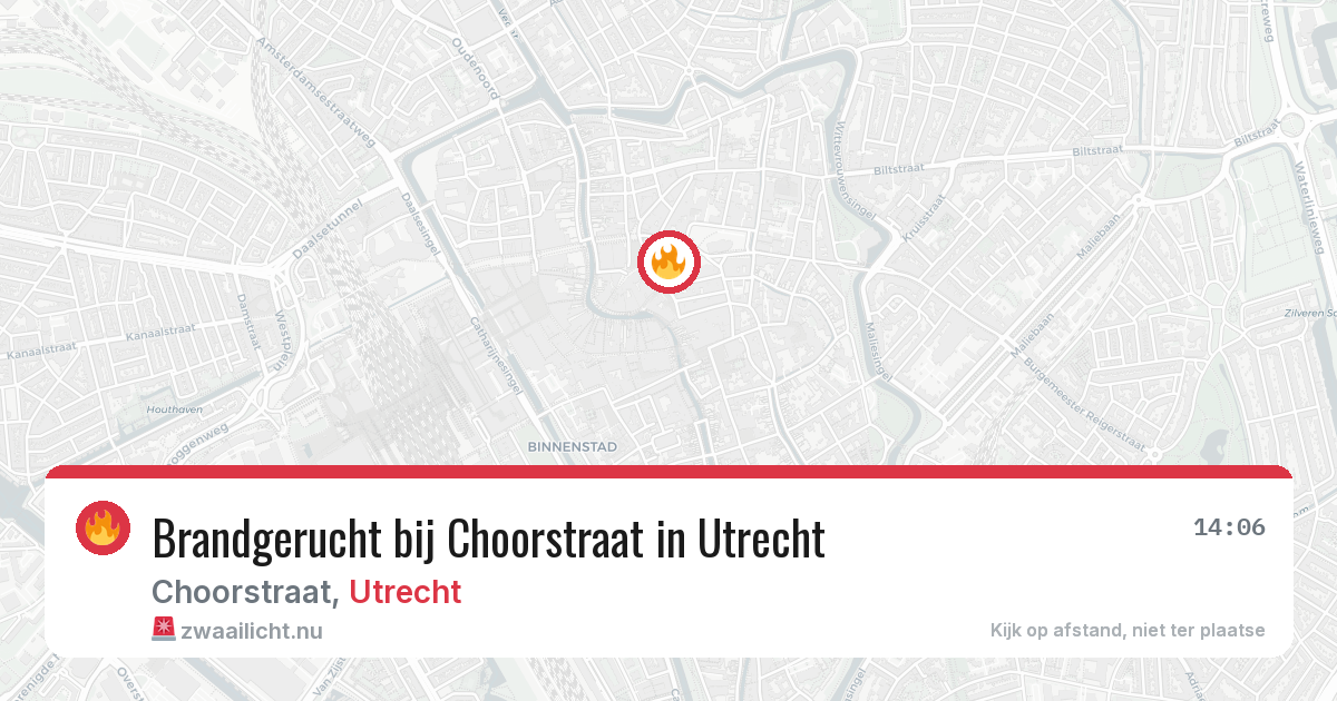 Brandgerucht bij Choorstraat in Utrecht — 6 jun 2026