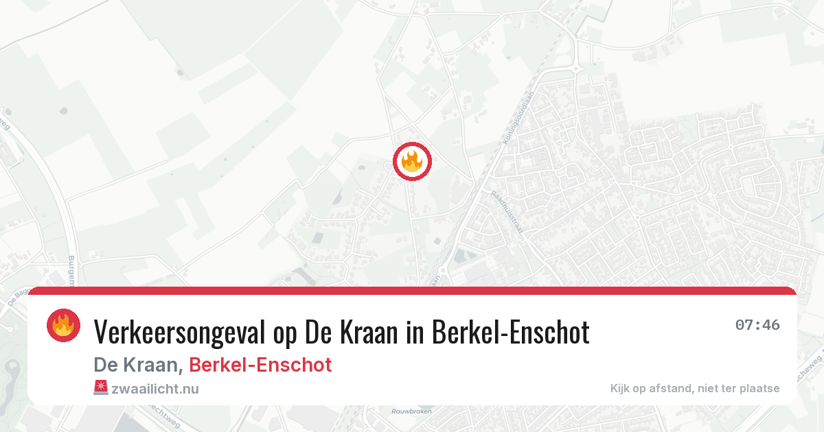 Verkeersongeval op De Kraan in Berkel-Enschot — 7 jun 2026