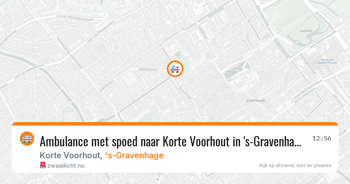 Ambulance met spoed naar Korte Voorhout in 's-Gravenhage — 23 feb 2026