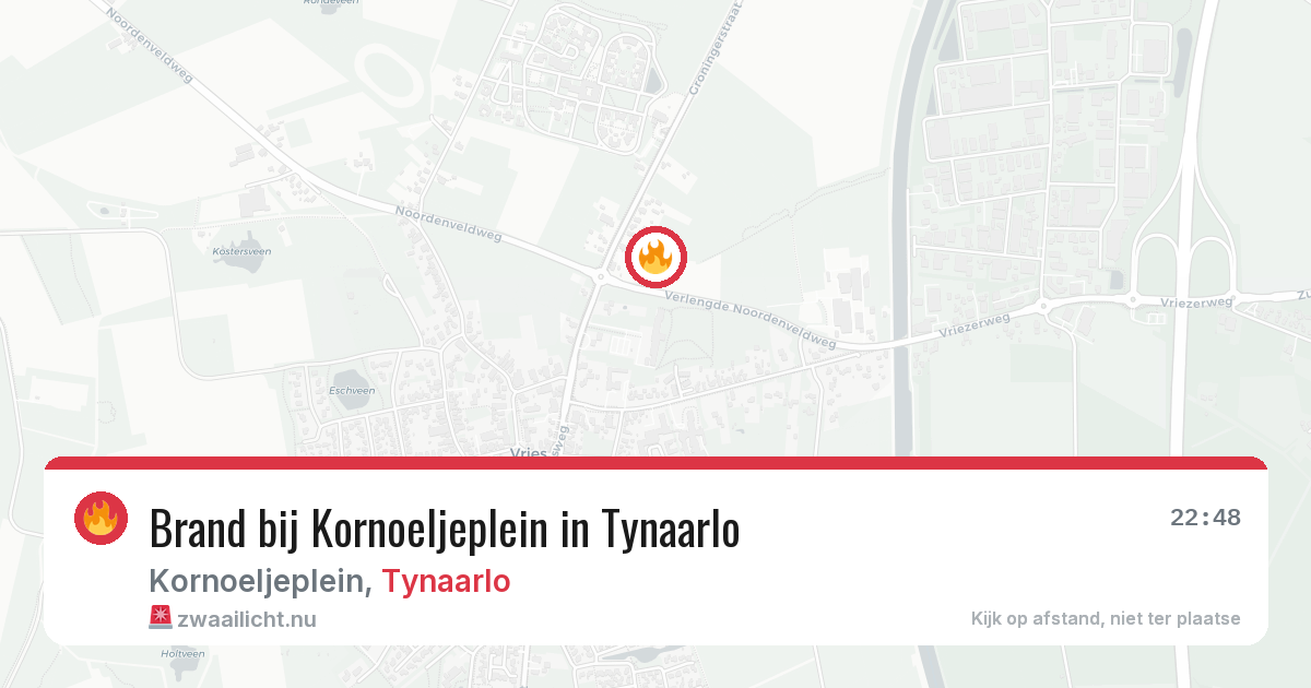 Brand bij Kornoeljeplein in Tynaarlo — 3 jun 2026