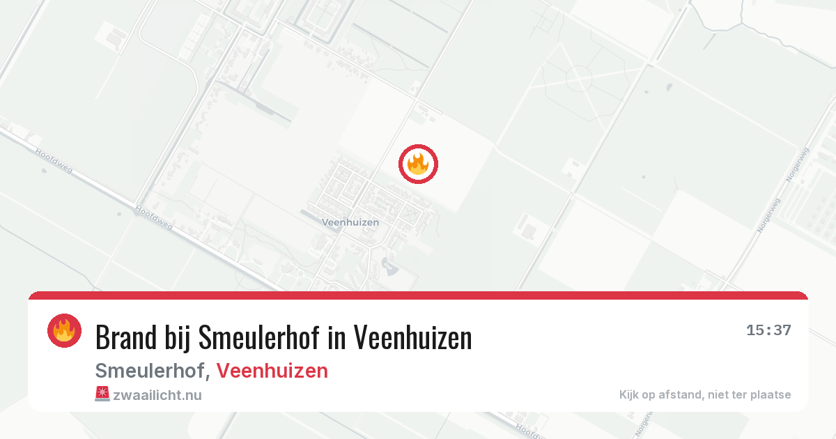 Brand bij Smeulerhof in Veenhuizen — 1 jul 2026